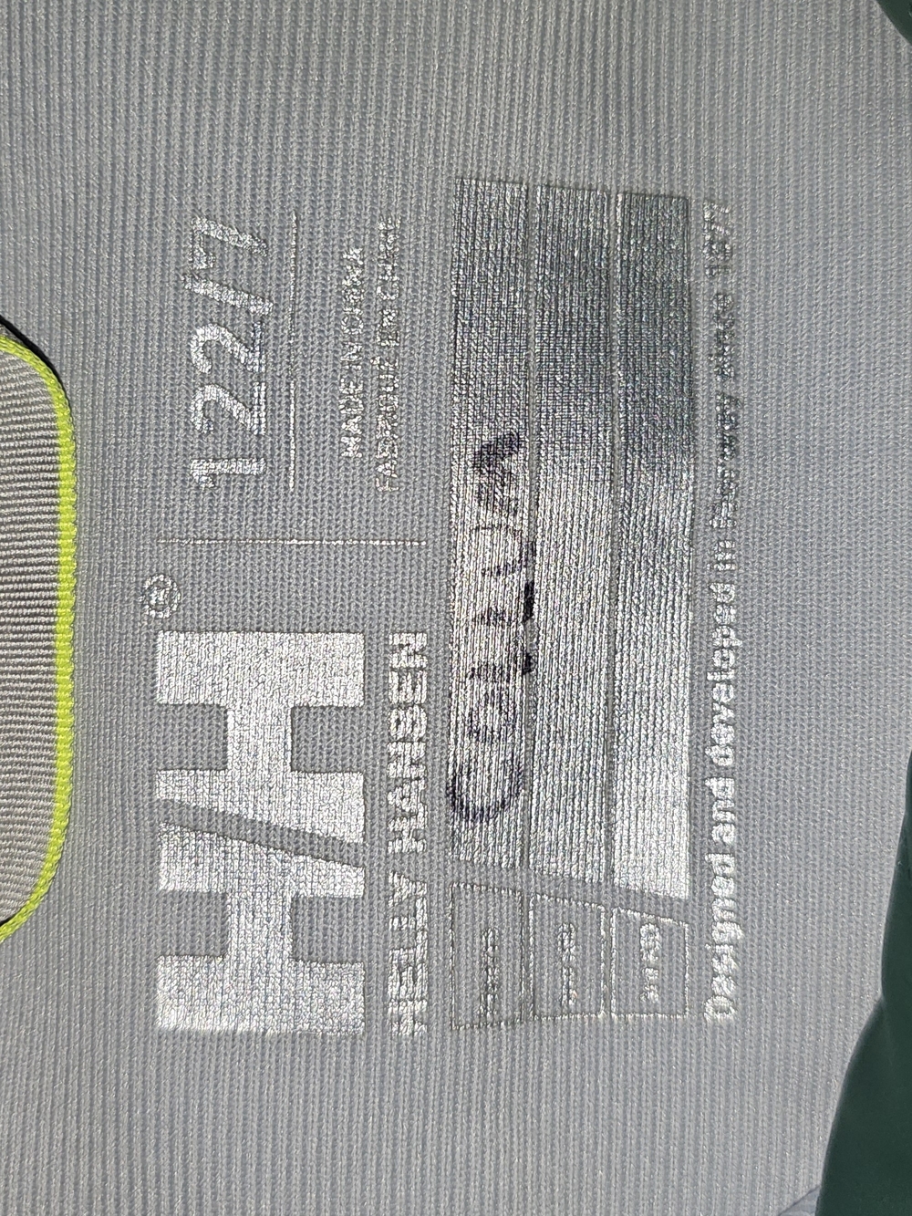 Helly Hansen Kids Dark Green Waterproof Hooded Raincoat with Reflective Accents - Picture 3 of 3